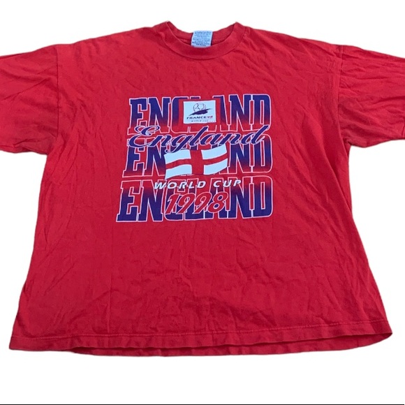 Vintage 1998 England World Cup Tee - Picture 1 of 3
